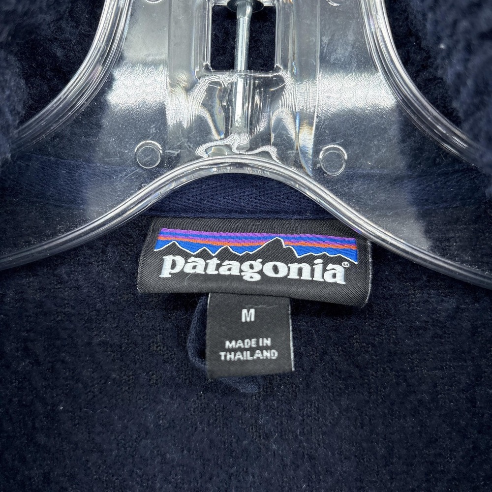 Patagonia Sweater Mens Medium Navy Blue Woolie Fleece 1/4 Zip Pullover Jacket‎ - Picture 4 of 11